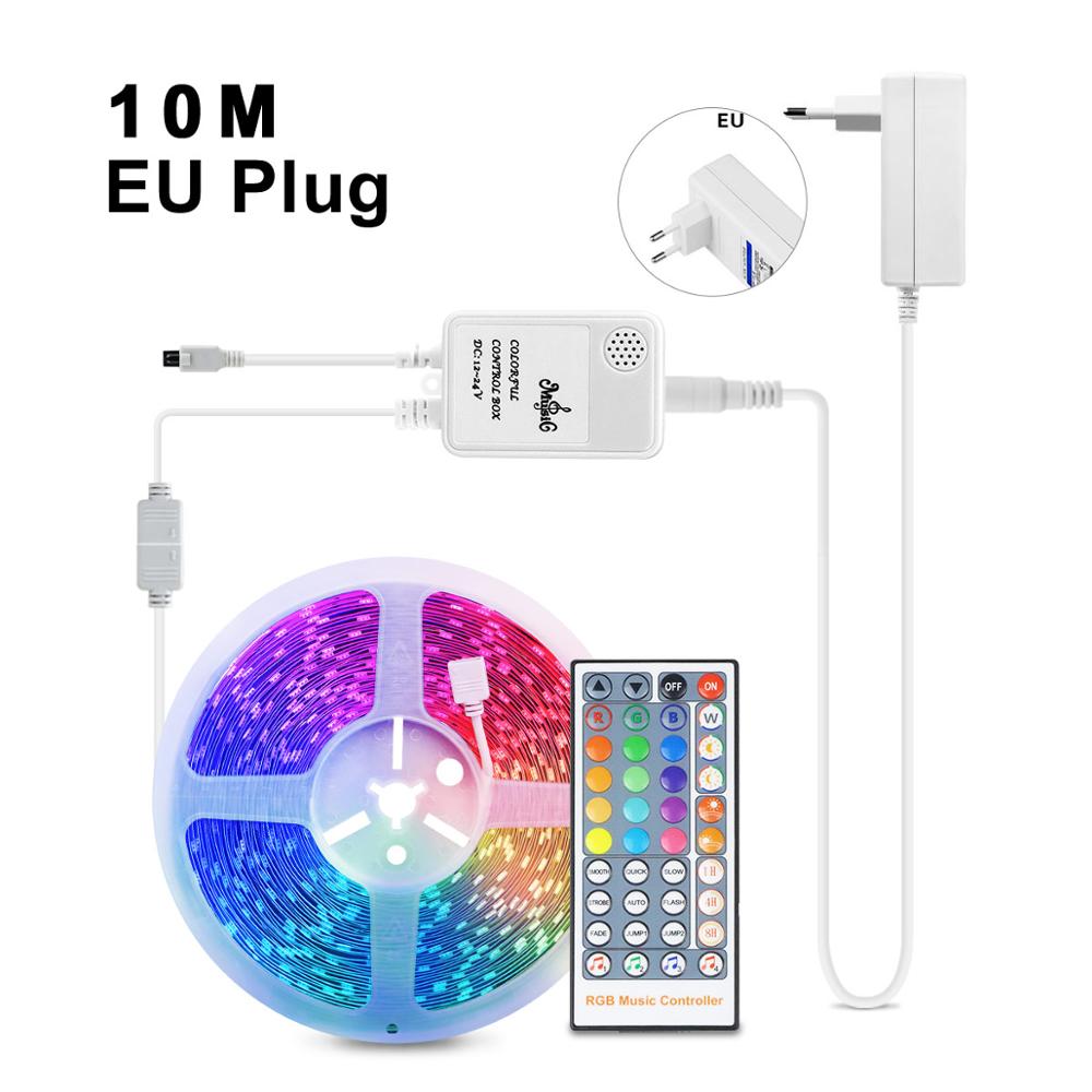 Led Neon Signs Light Smart Home RGB LED Strip Led lights for Bedroom Kitchen Christmas Music Sync Party Cabinet Decoration Lamp: 10M Set with EU Plug