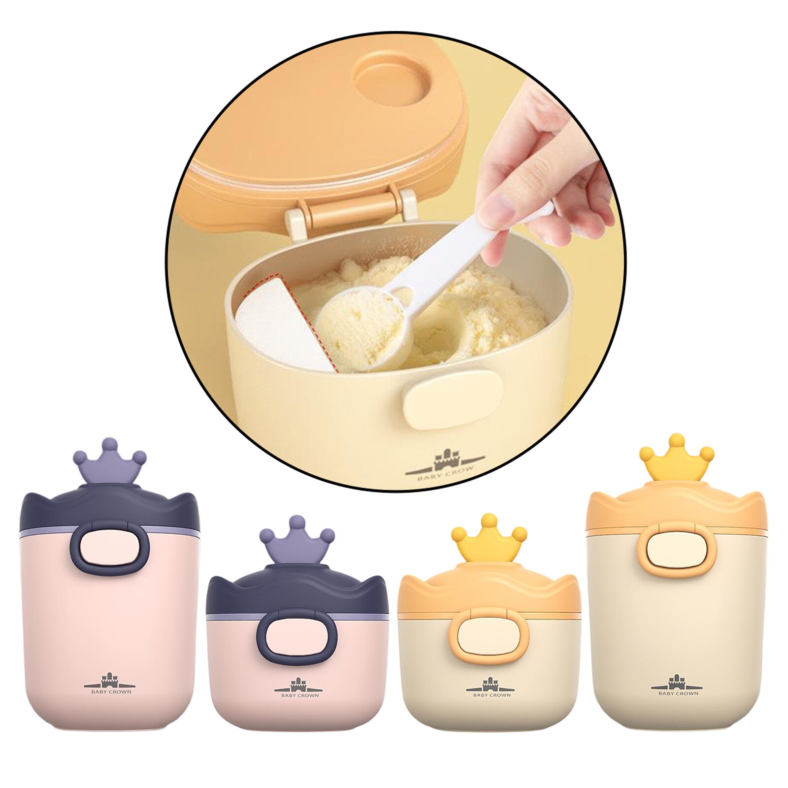 Portable Formula Dispenser with Carry Handle for Travel Outdoor Infant