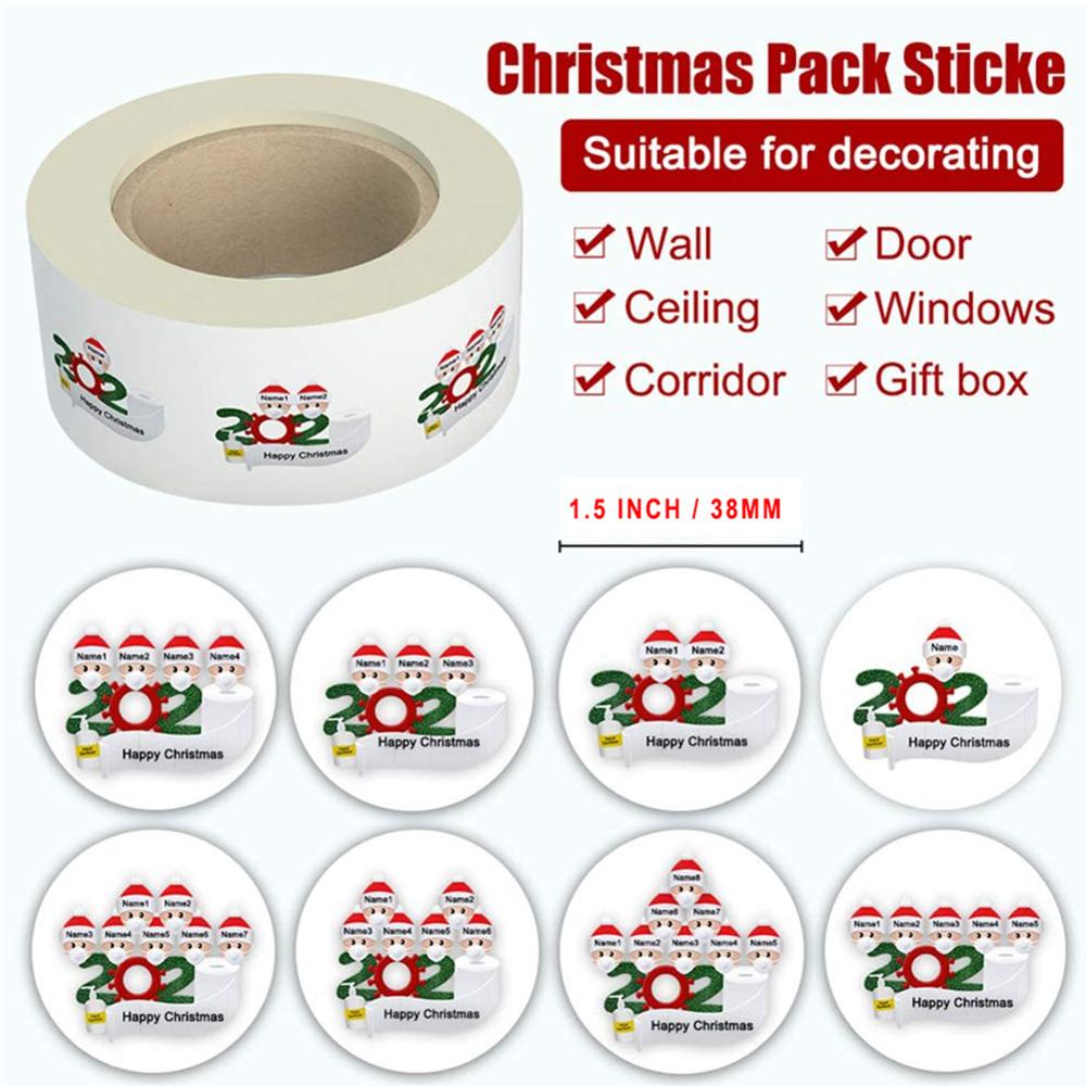 Colorful Christmas Designs Adhesive Name Tags Seal Labels Tags Decals Package XMAS Stickers