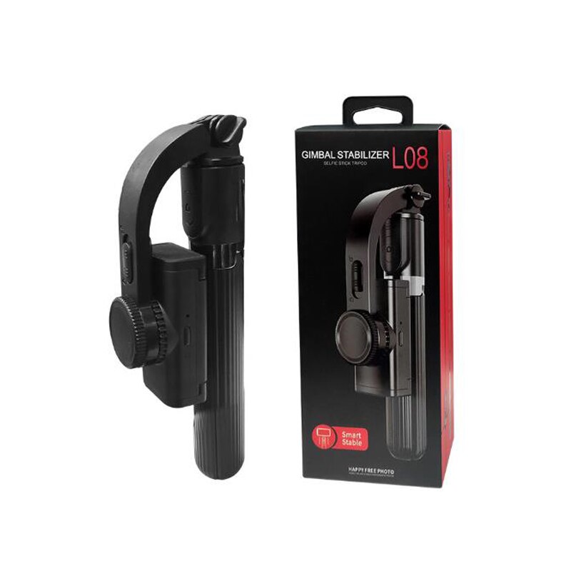 JKING ręczny stabilizator Gimbal telefon komórkowy Selfie uchwyt na kij regulowany stojak Selfie dla iPhone/android L08: czarny