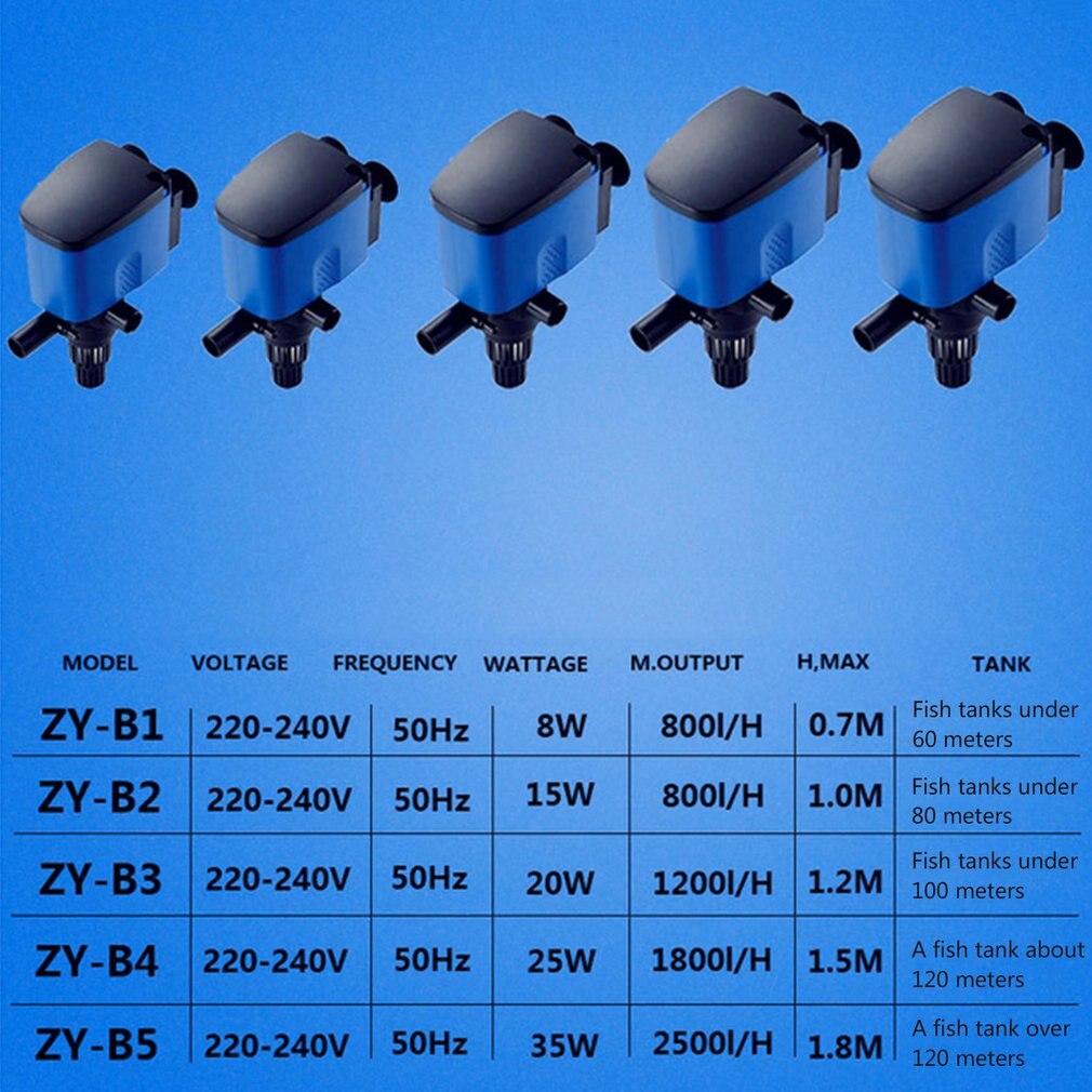 3 in 1 Multifunction Aquarium Filtration Oxygenation Air Water Pump Water Circulating System for Fish Tank Oxygen Increaser