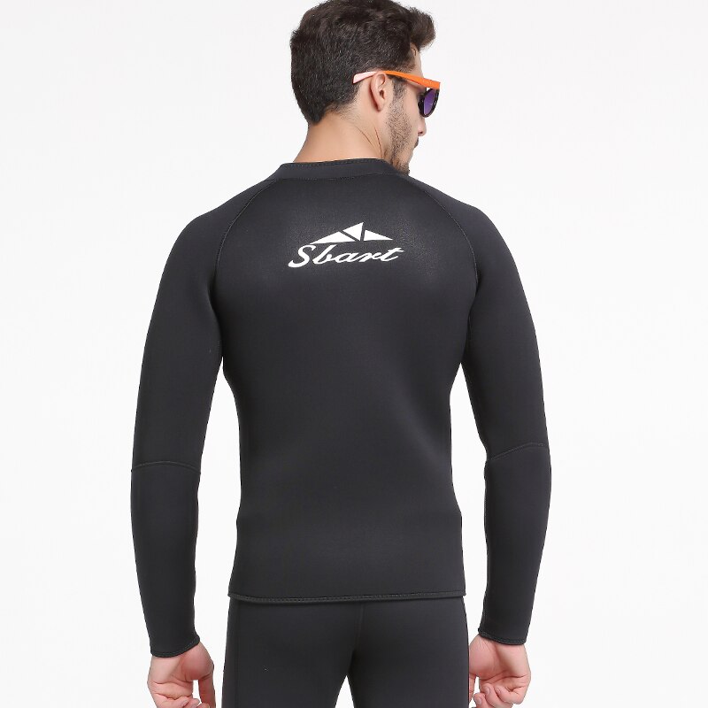 Mannen Wetsuit Jassen 3Mm Neopreen Lange Mouwen Jumpsuit Scuba Dive Nat Pak Top Winter Zwemmen Warm Surf Upstream