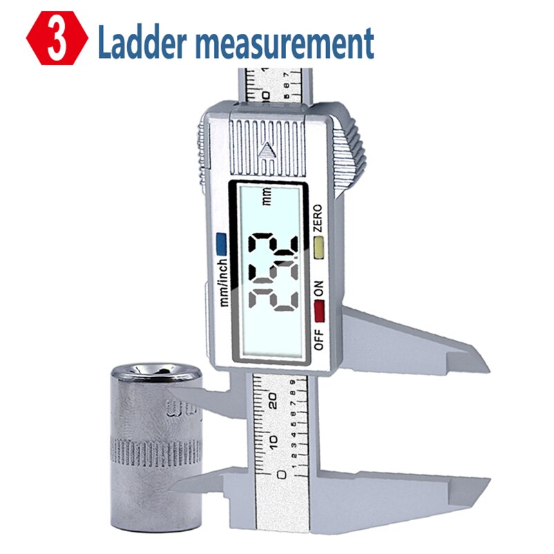 150mm LCD Digital Caliper Carbon Fiber 6Inch Electronic Vernier Caliper Micrometer Measuring Tool Thickness Depth Gauge Ruler