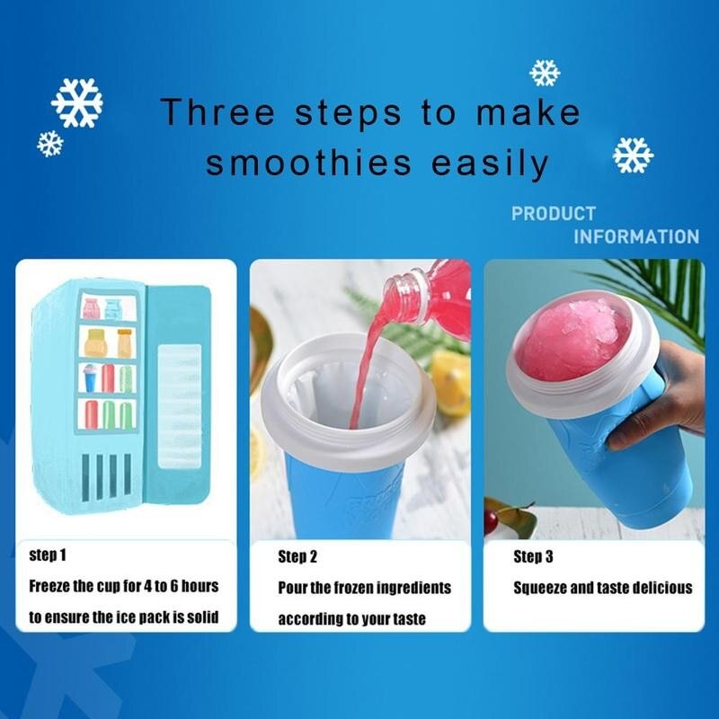 Schnell-gefrorene Smoothies dauerhaft Matschig Eismaschine quetschen Kühl Tasse Milchshake Flasche Smoothie Tasse Matschig Hersteller