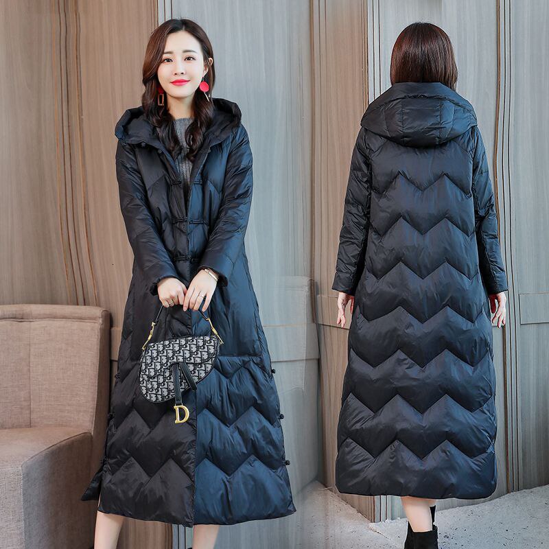 Parkas X-Langen Mantel Weibliche Frauen lässig Jacke Mujer Mit Kapuze Schwarz Baumwolle warm Halten Warme Winter Einreiher oberbekleidung: 1 / L