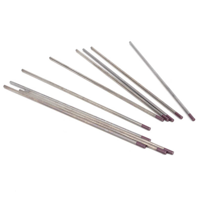 10pcs WES TIG Tungsten Electrode Purple Tip Welding Rod Soldering Consumable 0.13x6.9in Zirconiated Tungsten