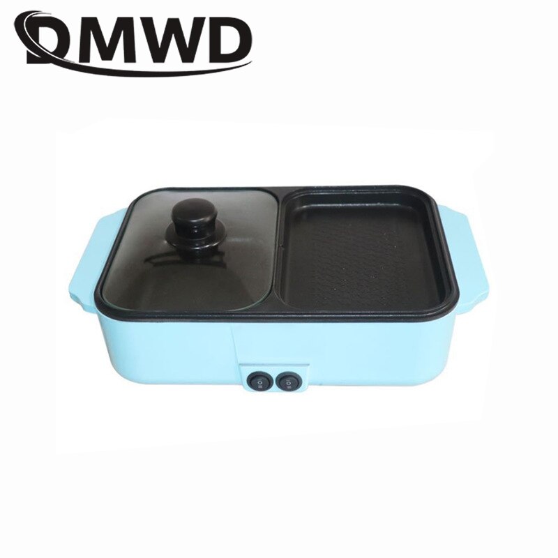 Multifunction Electric Cooker Hotpot Barbecue Grill Griddle Egg Omelette Frying Pan Stove Crepe Oven Pancake Pie Baking Roaster: Key Button B / US