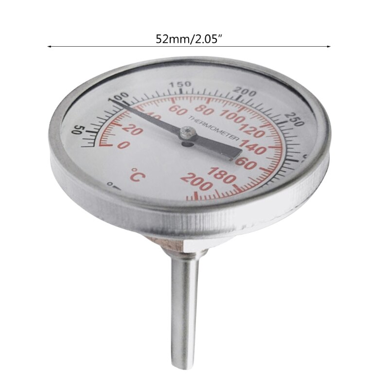 Probe Deep Fry Thermometer for Brewing with Instant Read Stainless Steel Stem