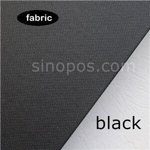 StackBook Full Cover, fabric samples cards holder textile material binding sleeve swatch stack book leather fold display binder: black fabric / 162x250x40mm