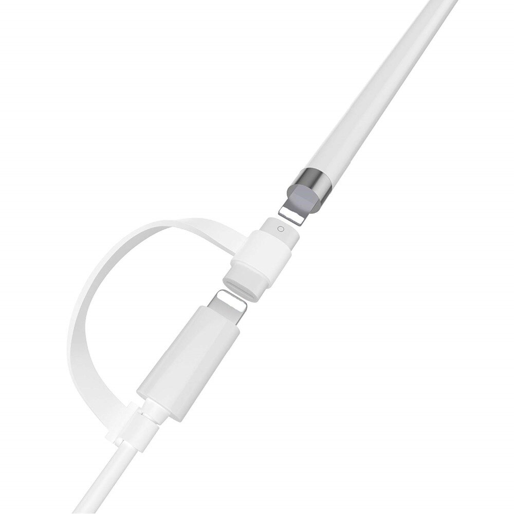 1pcs White Connector For Apple Pencil Lightning Cable Charging Adapter and Tether for iPad Pro Female to Female Connector