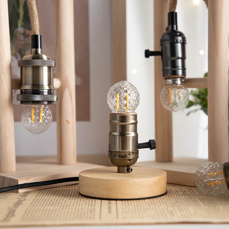 Led-pære  e27 220v e26 110v stk. spiralformet blød glødelampe 1w stk. varm hvid gul indendørs lysekrone rørformet kugleformet dekorative pærer