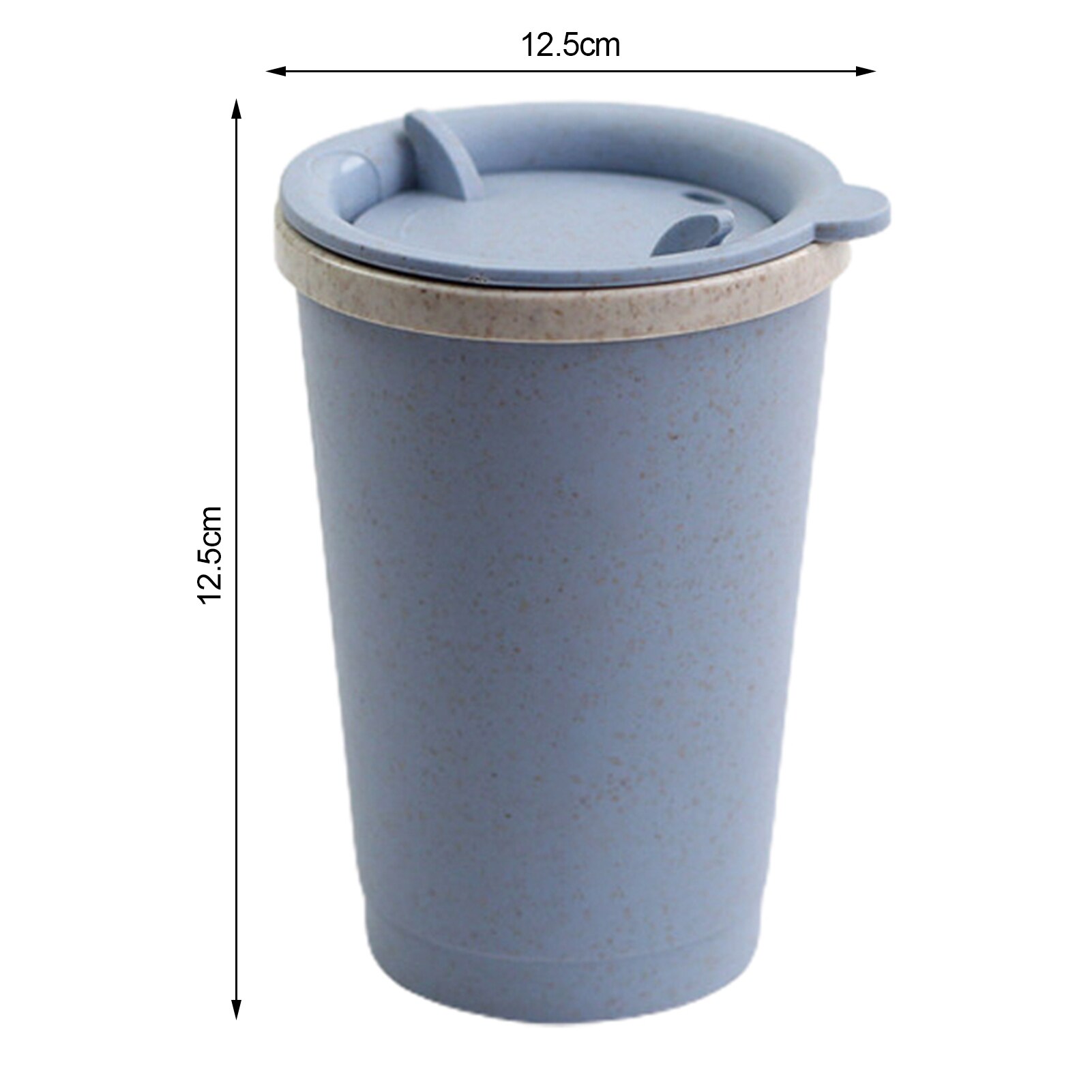 Travel Mug Leakproof Double-wall Insulation Wheat Fiber Straw Coffee Cup for Travel