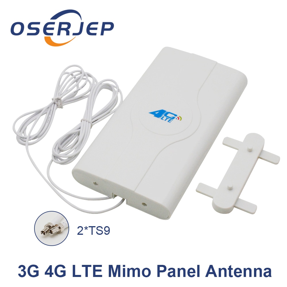700-2600mhz 3g 4g Lte amplificador externo Antena de Panel 4G LTE mimo 2x2 CRC9/TS9/SMA conector + 2M para 3g 4g router 4g wifi móvil