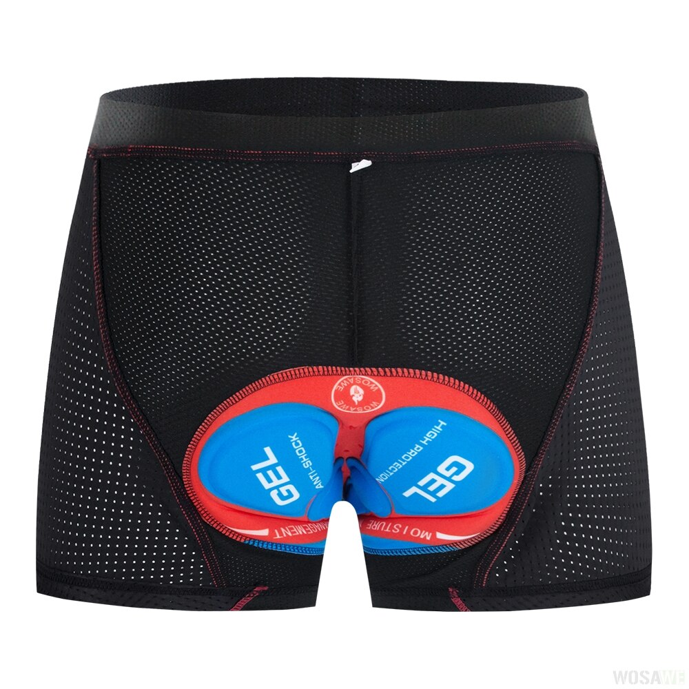 WOSAWE Männer Fahrrad Radfahren Engen Shorts Mesh Atmungsaktive Ciclismo Stoßfest MTB Road Fahrrad Shorts Biker Bike Unterwäsche 5D Gel Pad: BL151-R / XXXL