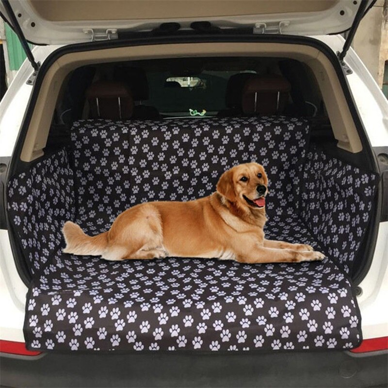Oxford Voetafdruk Hond Carriers Achter Back Waterdichte Pet Car Seat Cover Matten Hangmat Protector Met Veiligheidsgordel