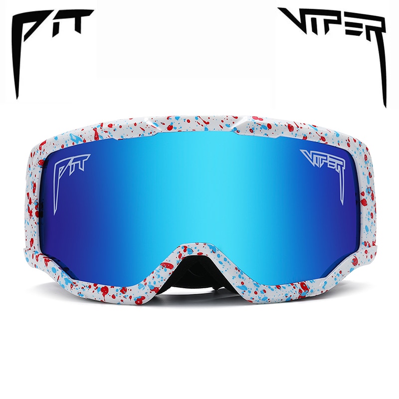 PIT VIPER Brand Double Layers Anti-Fog Ski Goggles Snowmobile Mask Glasses Men Women Snow Snowboard