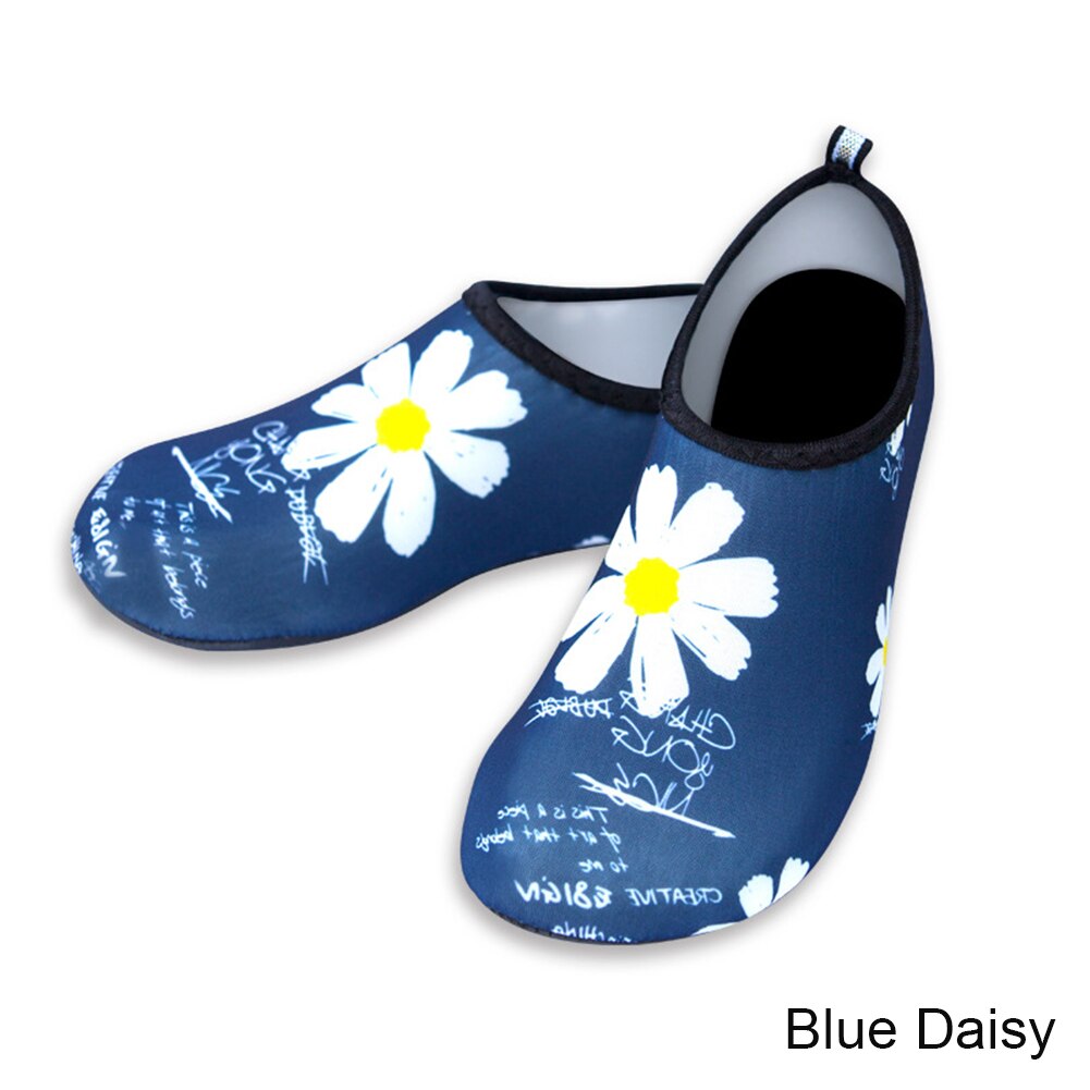 Kid sportowe buty wodne plaża pływanie dorosłe buty wędkarskie antypoślizgowe szybkoschnące skarpety boso buty do domu na zewnątrz: Blue Daisy   42-43