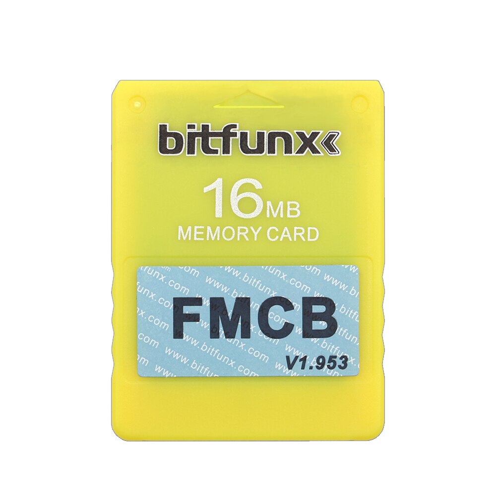RetroScaler Colorful v1.953 FMCB Free McBoot Card for PS2 Playstation2 16MB Memory Card OPL MC Boot: 16MB Yellow