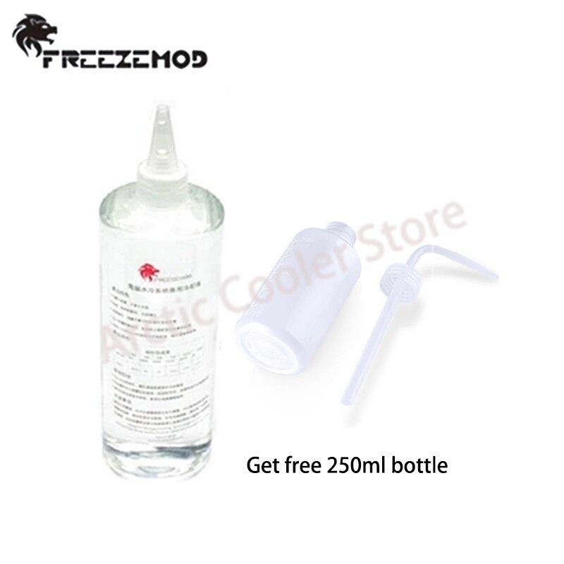 500ML PC Water Cooling Liquid Antu-Corrosion Deionized Water Coolant with 250ML Bottle Blue/Red/Green/Transparent: Transparent
