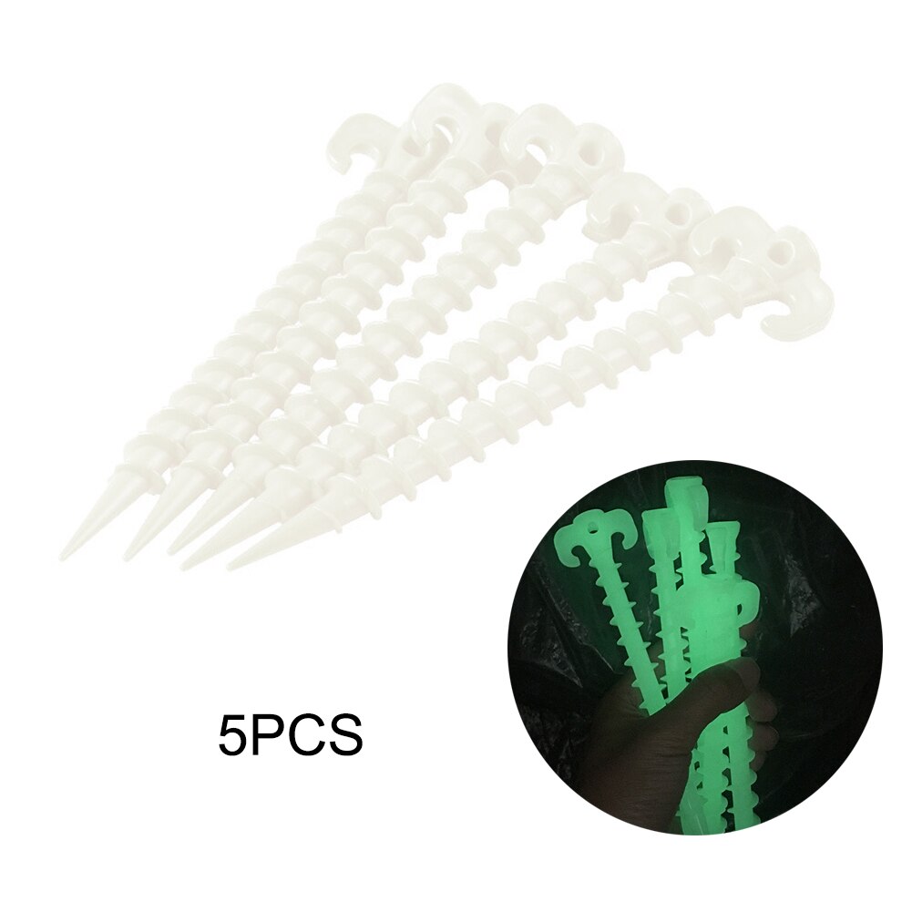 5PCS Tent Screw Pegs Outdoor Stakes Portable Durable Plastic Travel Supplies Accessories Camping Naturehike Tent Ground Nails