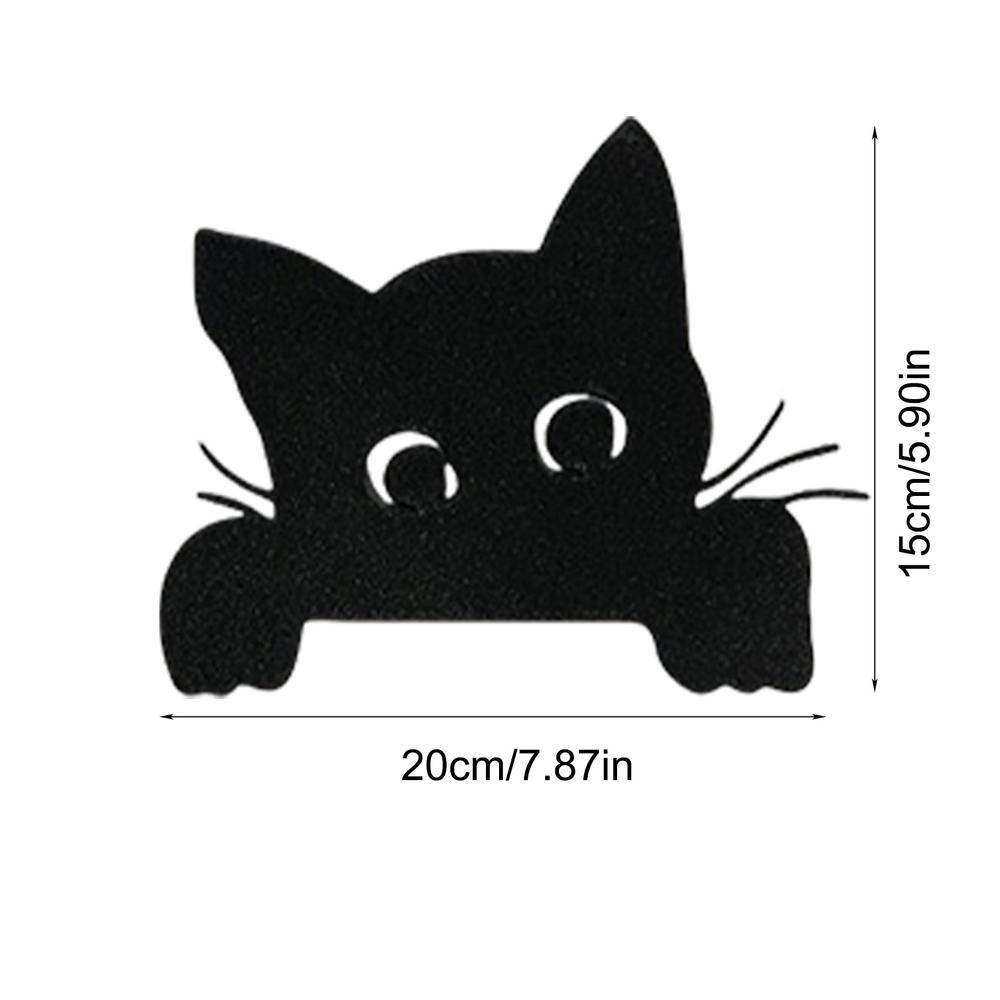 Indoor Halloween Door Toppers Corner Sign Cat Silhouette Decorative Signs & Plaques Cat Black Hanging Ornament Doors Frame Decor: green