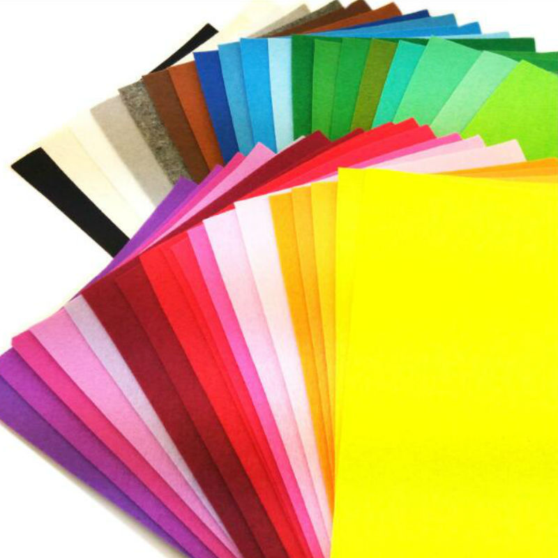 Ensemble de tissu feutre Polyester de | 1mm d'épaisseur, 20x 30cm 40 couleurs, tissu artisanal de couture, tissu de laine