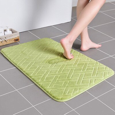 Tapis salle de bain eau tapis tapis bain d eau tapis mousse a mémoire tapis salle de bain tapis Super Absorbant: Y68-green