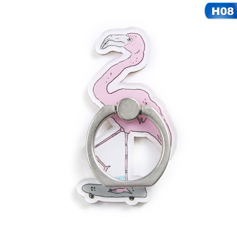 8 Leuke Eend Varken Herten Kikker Kat Alpaca Flamingo Penguin Acryl Mobiele Telefoon Ring Beugel Voor Apple 6s 7 8 Xr Xs Max: 8