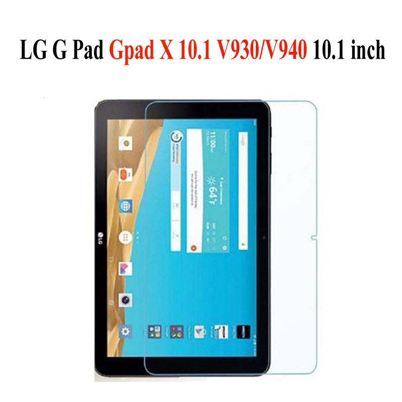 Película de vidrio templado 9H para LG G Pad 7,0 8,0 8,3 10,1 GPad V400 V480 V490 V500 V700 V525 V930 F2 8,0 LK460, película protectora de pantalla: G Pad X 10.1 V930