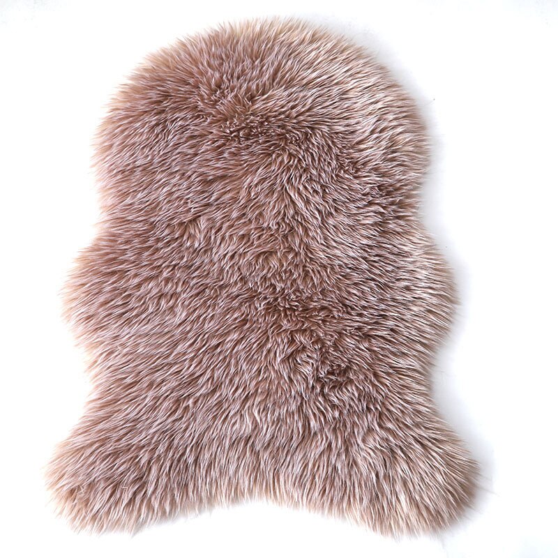 Zachte Bont Kunstmatige Schapenvacht Tapijten Stoel Cover Kussen Slaapkamer Woonkamer Bont Tapijt Vlakte Pluizige Seat Pad Wasbare Faux Mat