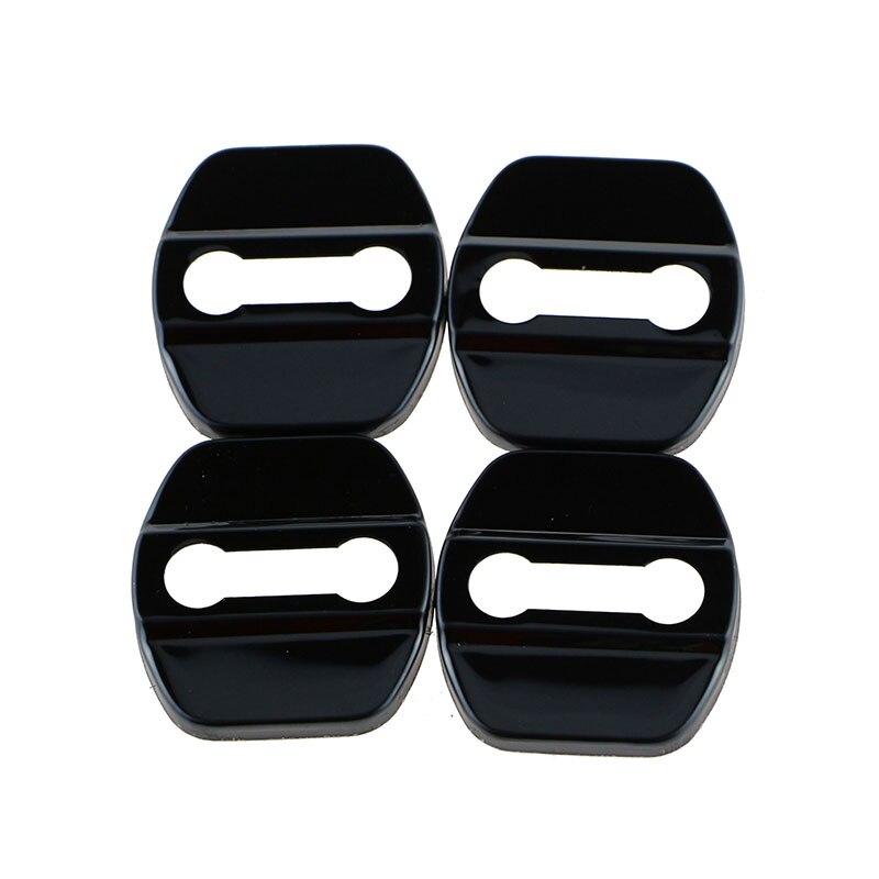 Xburstcar for Nissan X-trail Xtrail T32 - 4Pcs/Set Car Door Lock Protective Cover Doors Lock Trim Accessories: Stainless Black