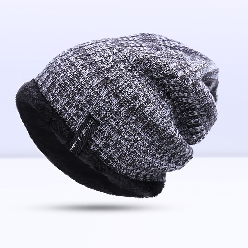 Evrfelan Vintage Winter Hat for Men Casual Knitted Beanies Hats Male Thicken Men's Winter Skullies Cap Plus Velvet Keep Warm