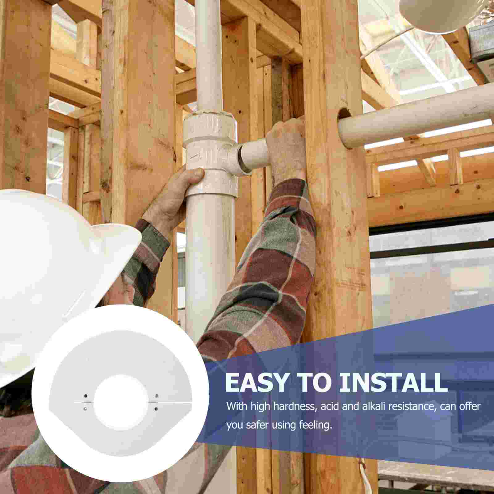 2 Pcs Drainage Pipe Plates PVC Water Pipe Plates Bathroom Pipe Drainage Plates