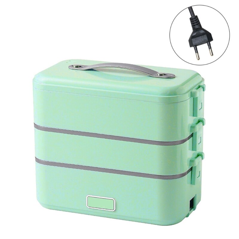 Electric Lunch Box Portable Food Heater 2 in 1 for Car/Truck Work Washable Stainless Steel Portable Food Warmer