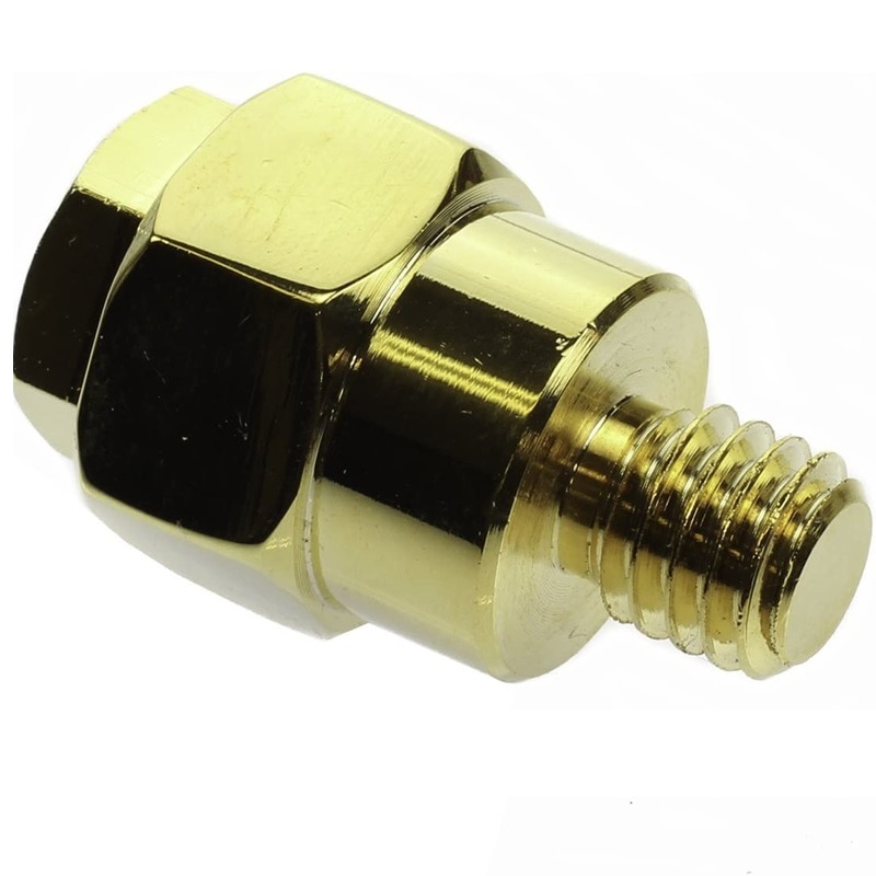 Latón chapado en oro macizo para Terminal adaptador de batería de poste lateral GM, Terminal positivo o negativo