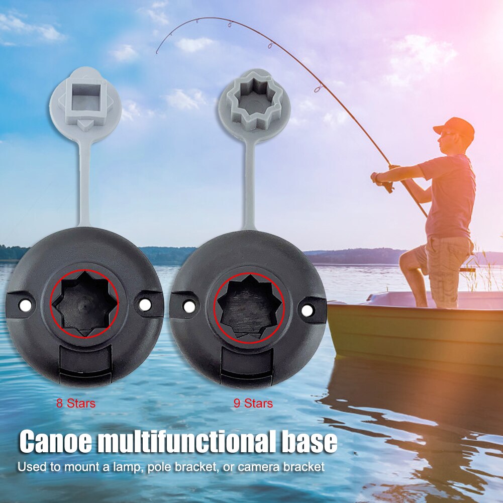 Canoe Kayak Star Mount Base Inflatable Boat Sea Fishing Rod Holder Mount Base Tackle Fishing Kit Accessory