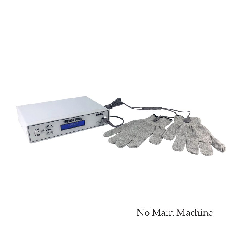 EMS Magische Handschoen met 1.5M Knop Kabel Elektriciteit Geleidende Gezicht Body Massage Golves Huid lifting Aanscherping Tool