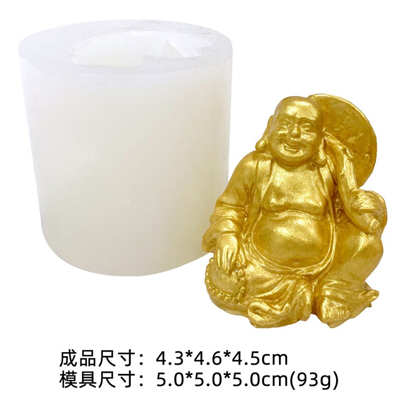 Maitreya – moule en résine époxy 3D pour fabrication de bougies, en Silicone, pour Fondant, décoration, chocolat, Statue de bouddha: S1042DF
