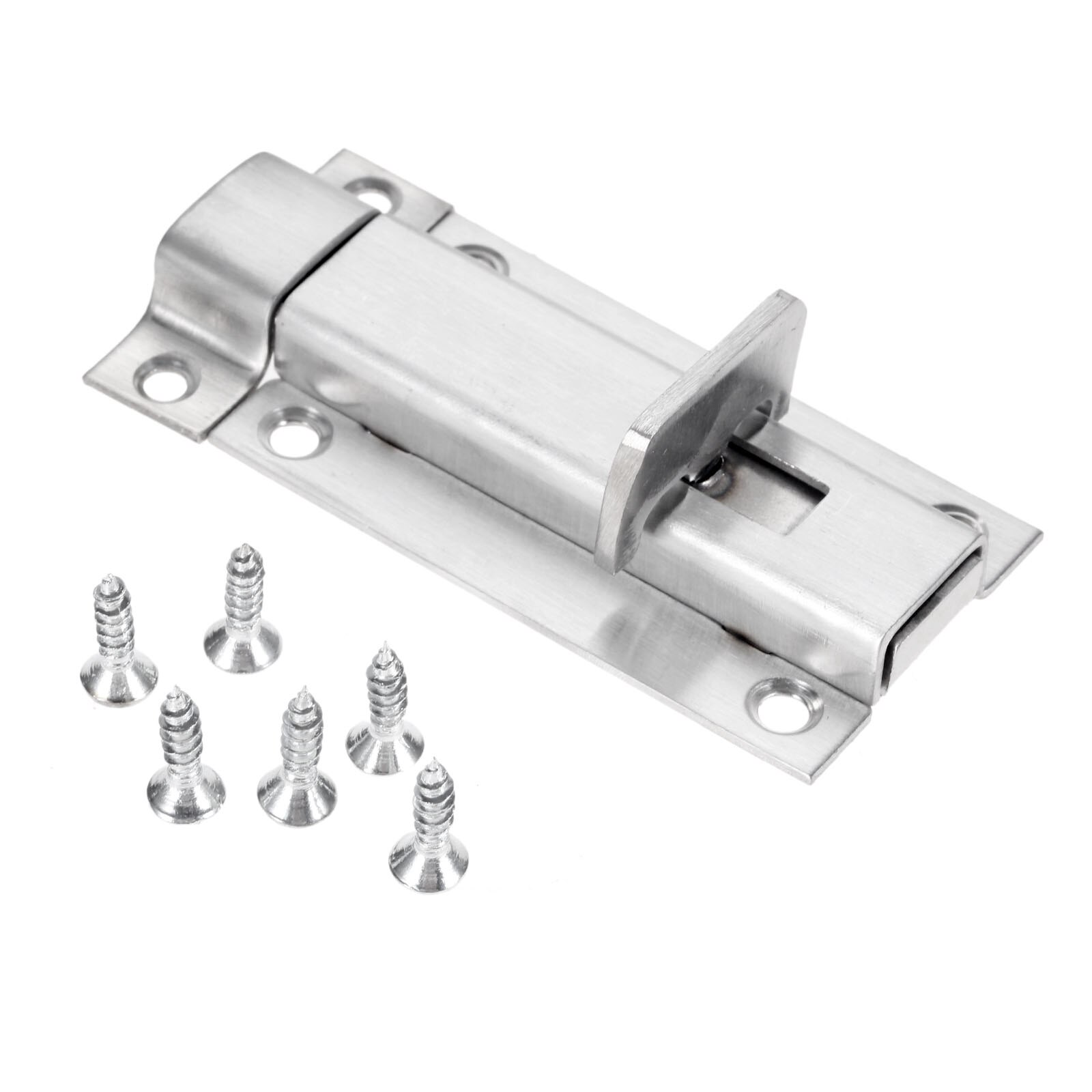 1Pc Stainless Steel Manual Door Latches Sliding Locks Barrel Bolts Latch Hasp Stapler Gate Lock Safety Easy Install for Bathroom