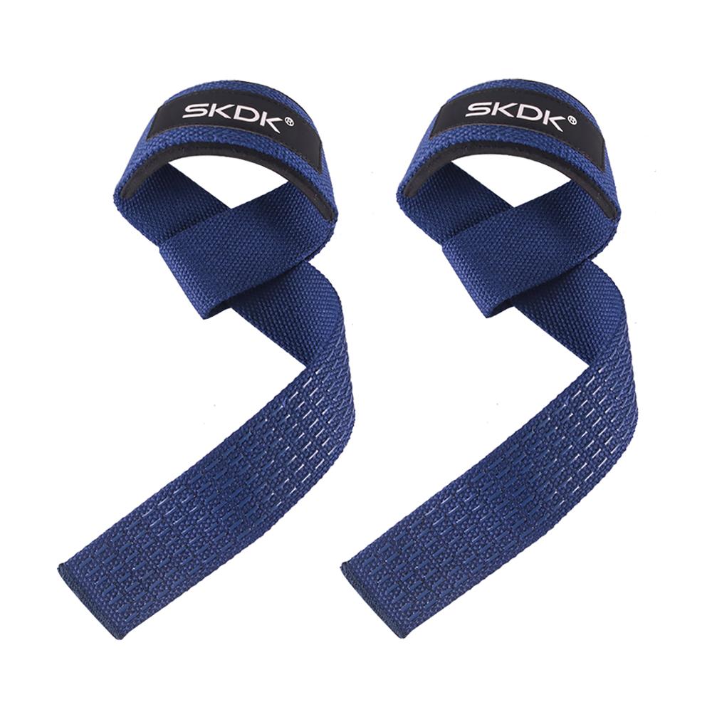 Sangles de sécurité antidérapantes pour le Sport, Support de poignet, poignées de Crossfit, Fitness, musculation, haltérophilie: Blue