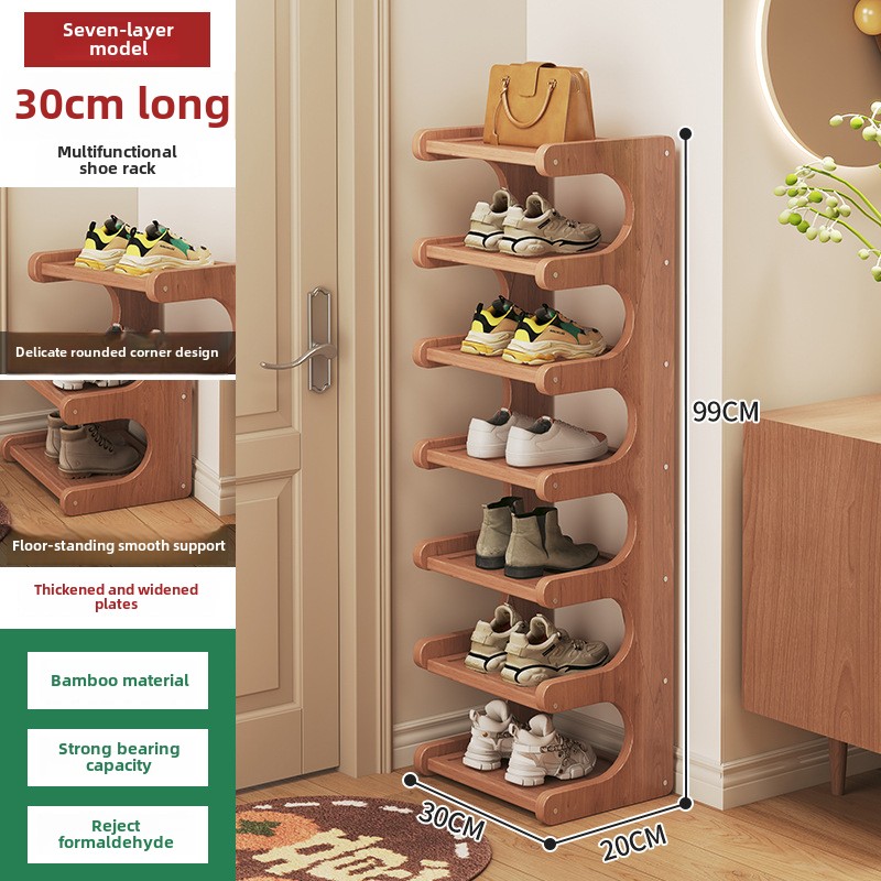 Zapatero, esquina del dormitorio en casa, estilo pequeño y estrecho, estante de almacenamiento multicapa, puerta de entrada, zapatero de alquiler