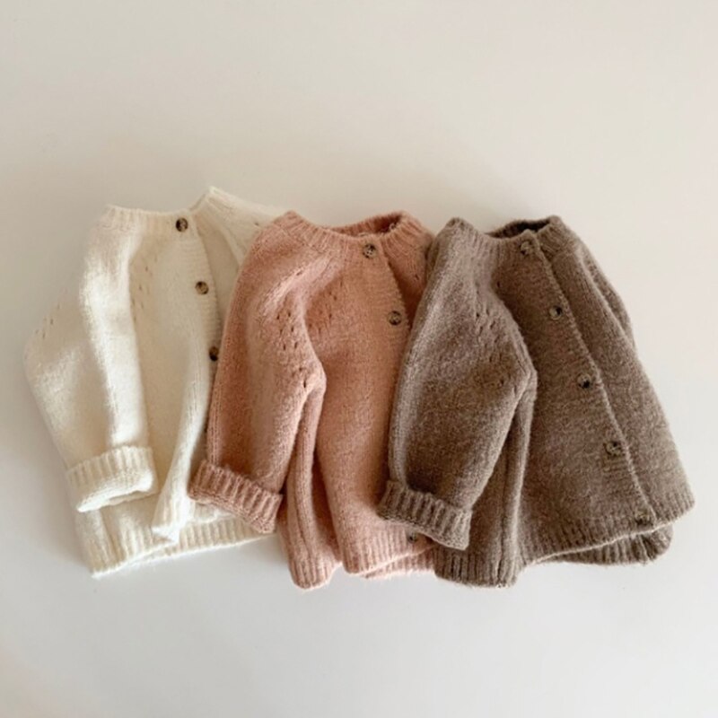 Herfst Winter Trui Casual Baby Jongens Meisjes Jas Peuter Baby Trui Gebreide Vesten Pasgeboren Lange Mouwen Baby Jas tops