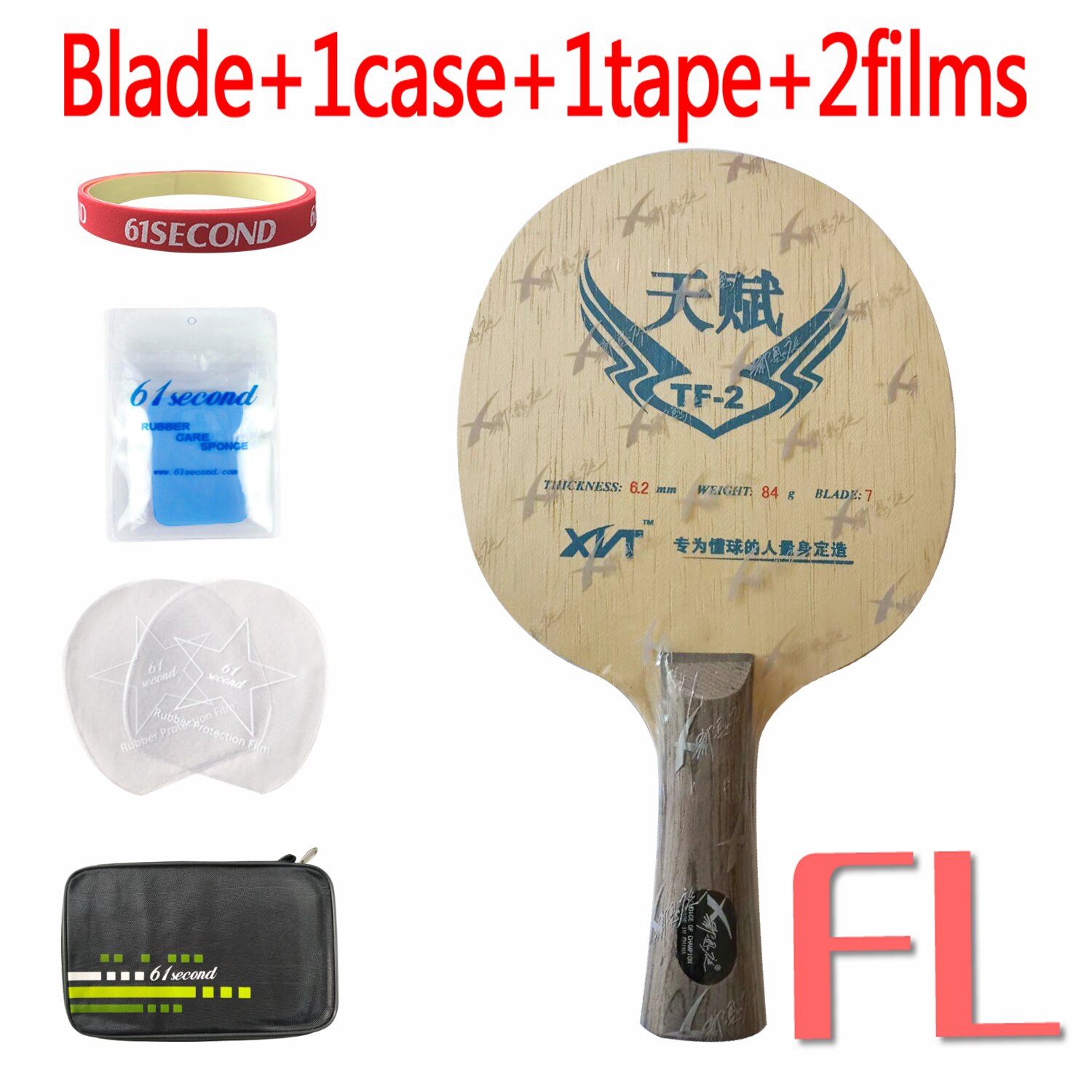Original XIENT XVT TF-2 Shakehand-FL Table Tennis Blade PingPong Racket: FL with FM case