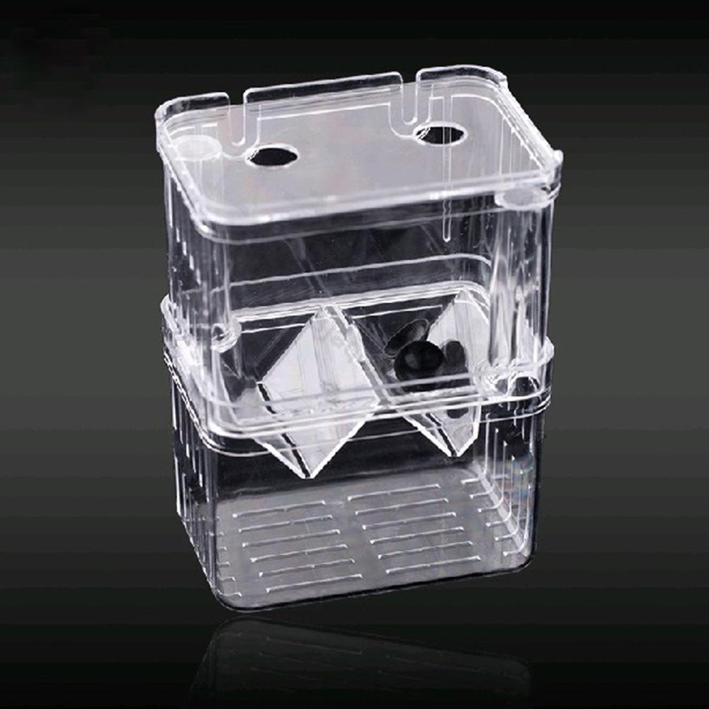 Double Layer Self Floating Incubator with Suction Cup Aquarium Hatching Fish Breeding Box