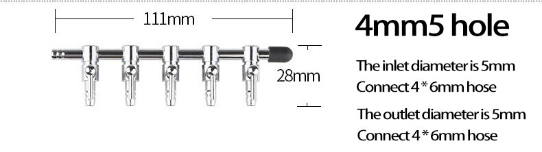 Stainless Steel Aquarium Gang Valve 1/2/3/4/5 Ways Air Flow Splitter Lever Stainless Steel Aquarium Gang Valve Fish Tank PRE: Five heads