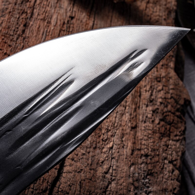 Chines Chef Knife Handmade Forged Kitchen Knife Bone Chopping Knife Forged Meat Bone Cleaver Vegetables Chef Slicing