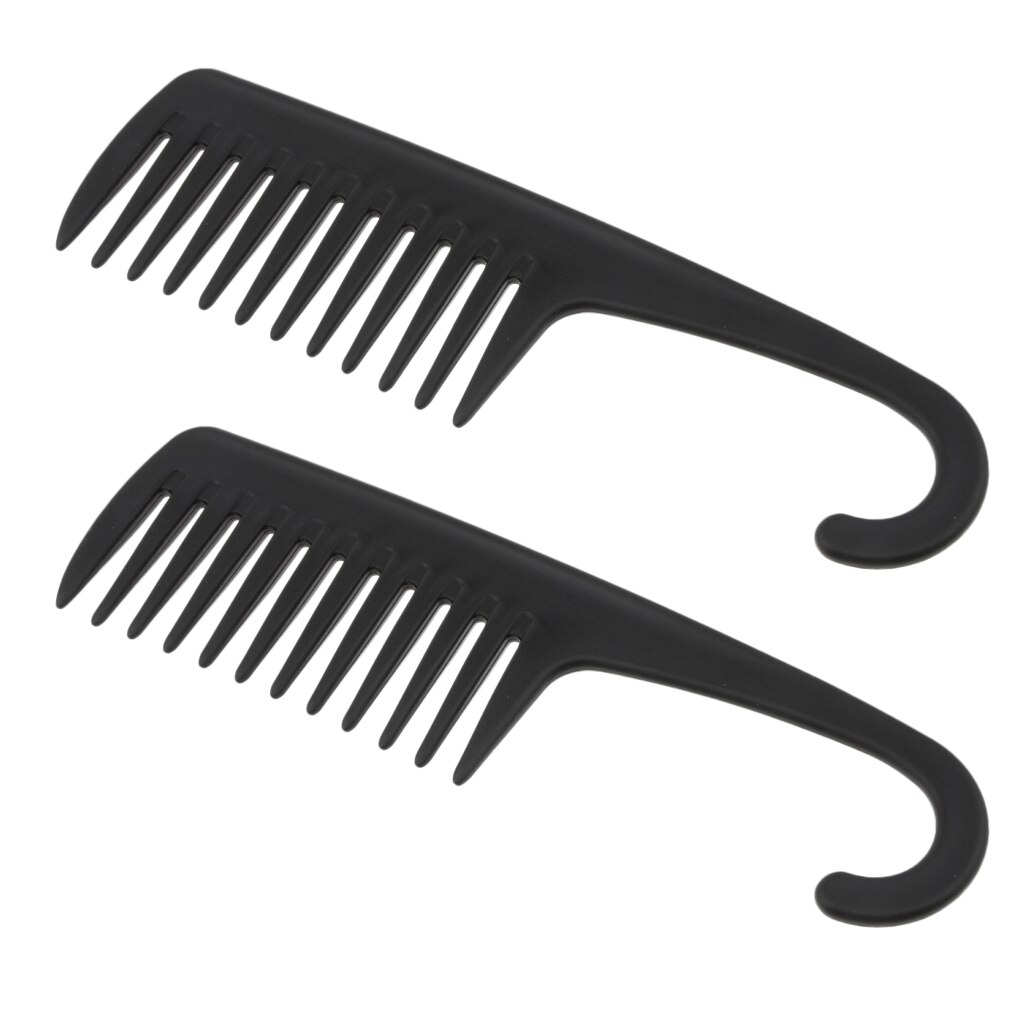 2 Piecse Shower Hanging Comb Wide Tooth Comb Hair Detangling Conditioning