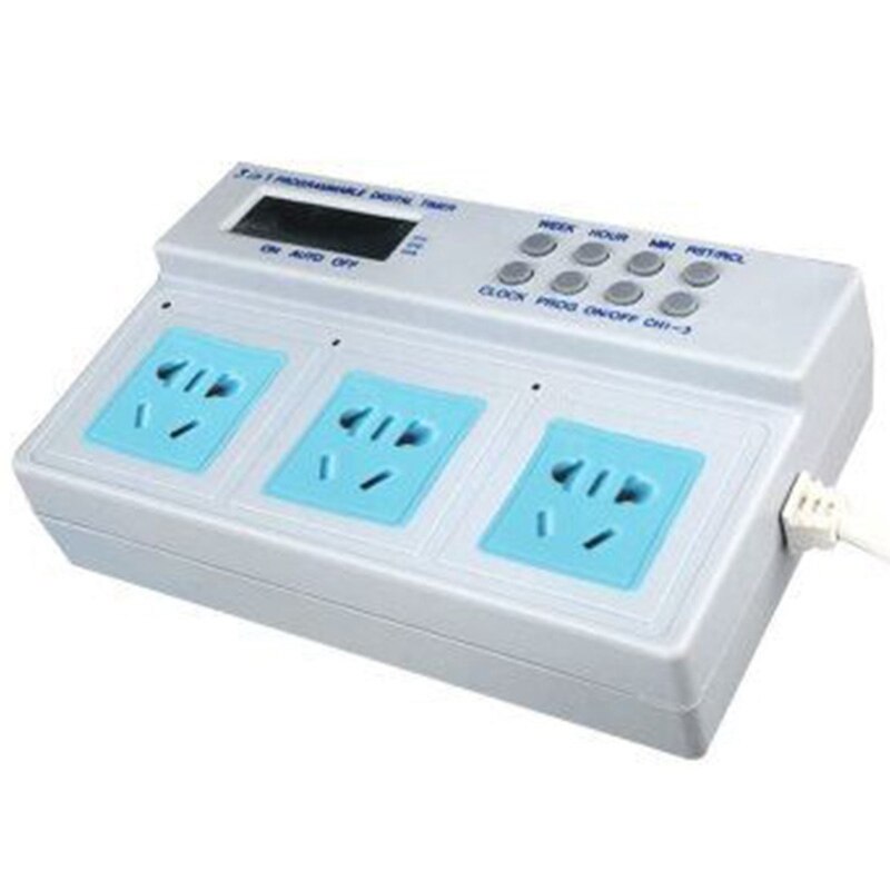 3 in 1 Programmierbare LCD Digital Timer Steckdose Mikrocomputer Timer Steckdose Aquarium Timer Steckdose (uns-stecker)