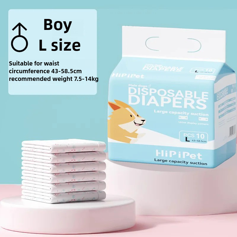 Dog pull-up pants female dog special pet diapers diapers female dog sanitary napkins aunt menstrual pants physiological pants: Navy Blue