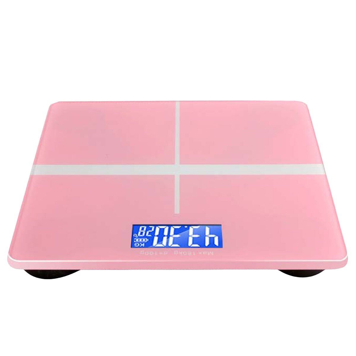 180KG LED Screen Digital Weighing Scale Electronic USB Rechargeable Weight Scale With Temperature Display: Red